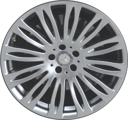 Mercedes-Benz S400 2015-2016, S550 2015-2017, S600 2015-2017 powder coat smoked hyper silver 20x8.5 aluminum wheels or rims. Hollander part number 85504, OEM part number 22240117027X77, 2224011702.