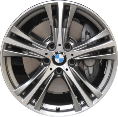 BMW 320i 2014-2018, 328i 2014-2018, 330e 2016-2018, 330i 2017-2019, 335i 2014-2015, 340i 2016-2018, 428i 2014-2016, 430i 2017-2020, 435i 2014-2016, 440i 2017-2020, ActiveHybrid 3 2014-2015 grey or charcoal machined 19x8 aluminum wheels or rims. Hollander part number 86012U, OEM part number 36116857565, 36116883014.