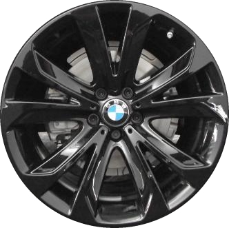 BMW X5 2014-2018, X6 2014-2019 powder coat black 20x10 aluminum wheels or rims. Hollander part number 86054, OEM part number 36116858527.