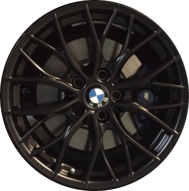 BMW 320i 2014-2018, 328i 2014-2018, 330e 2016-2018, 330i 2017-2019, 335i 2014-2016, 340i 2016-2019, 428i 2014-2016, 430i 2017-2020, 435i 2014-2016, 440i 2017-2020, ActiveHybrid 3 2014-2015 powder coat black 18x8 aluminum wheels or rims. Hollander part number 86064, OEM part number 36116865157.
