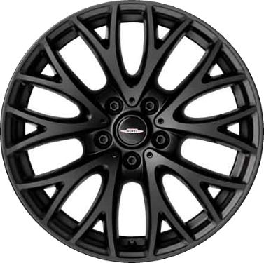 Mini Countryman 2013-2017, Paceman 2013-2016 powder coat black 19x7.5 aluminum wheels or rims. Hollander part number 86068U46, OEM part number 36116854450.