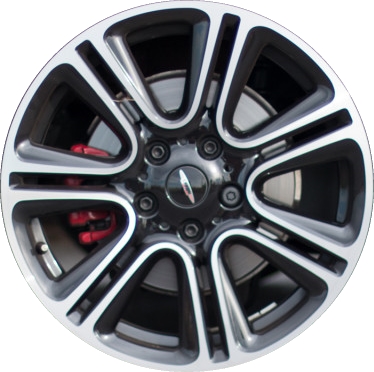 Mini Countryman 2013-2017, Paceman 2013-2016 black machined 18x7.5 aluminum wheels or rims. Hollander part number 86070, OEM part number 36109808516.
