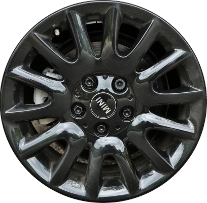 Mini Cooper (Convertible) 2016-2024, Cooper (Hardtop) 2014-2024 powder coat black 16x6.5 aluminum wheels or rims. Hollander part number 86080U45, OEM part number 36116855106.