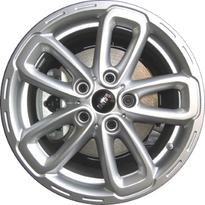 Mini Countryman 2015-2017, Paceman 2015-2016 powder coat silver 17x7 aluminum wheels or rims. Hollander part number 86121U20/86122, OEM part number 36109812676.