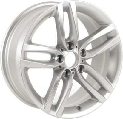 BMW 228i 2014-2016, 230i 2017-2020, M235i 2014-2016, M240i 2017-2020 powder coat silver 18x7.5 aluminum wheels or rims. Hollander part number 86127U20, OEM part number 36117846784.