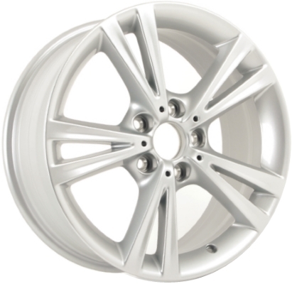 BMW X1 2016-2020 powder coat silver or black 17x7.5 aluminum wheels or rims. Hollander part number ALY86211U, OEM part number 36106866673, 36116856064.