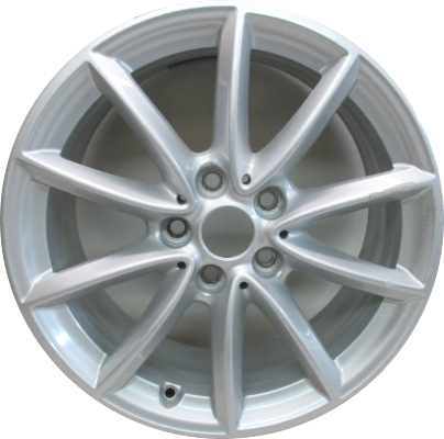 BMW X1 2016-2020 powder coat silver 17x7.5 aluminum wheels or rims. Hollander part number ALY86213, OEM part number 36116856061.