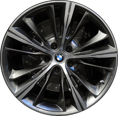 BMW 320i 2016-2018, 328i 2016-2018, 330e 2016-2018, 330i 2017-2019, 340i 2016-2018, 428i 2016, 430i 2017-2020, 435i 2016, 440i 2017-2020 charcoal machined 20x8 aluminum wheels or rims. Hollander part number 86189, OEM part number 36116872158.