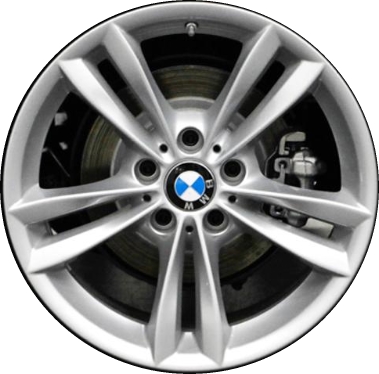 BMW 320i 2016-2018, 328i 2016-2018, 330e 2016-2018, 330i 2017-2019, 340i 2016-2019 powder coat silver 18x8 aluminum wheels or rims. Hollander part number 86266, OEM part number 36116866306.