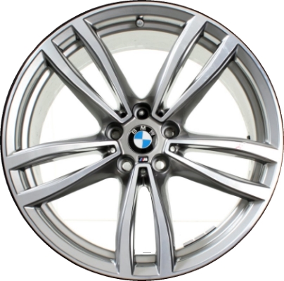 BMW 640i GT 2018-2019, 740e 2017-2019, 740i 2016-2022, 745e 2020-2022, 750i 2016-2022, M760i 2017-2022 grey or charcoal machined 19x8.5 aluminum wheels or rims. Hollander part number, OEM part number 36117850579, 36118092586.