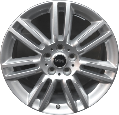 Mini Countryman 2018-2024 powder coat silver 18x7.5 aluminum wheels or rims. Hollander part number ALY86395, OEM part number 36116856032.