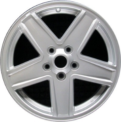 Jeep Compass 2007-2010, Patriot 2007-2010 powder coat silver 17x6.5 aluminum wheels or rims. Hollander part number 9069U20, OEM part number Not Yet Known.