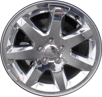 Jeep Liberty 2008-2012 chrome clad 18x7 aluminum wheels or rims. Hollander part number ALY9102, OEM part number Not Yet Known.