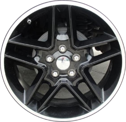 Jeep Compass 2008-2014 black machined 18x7 aluminum wheels or rims. Hollander part number ALY9087U45, OEM part number Not Yet Known.