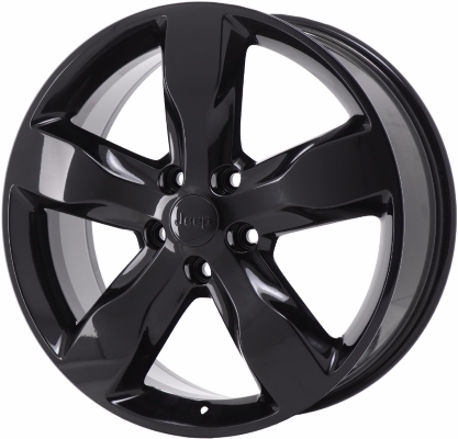 Jeep Grand Cherokee 2011-2013 powder coat black 20x8 aluminum wheels or rims. Hollander part number ALY9107U45, OEM part number Not Yet Known.