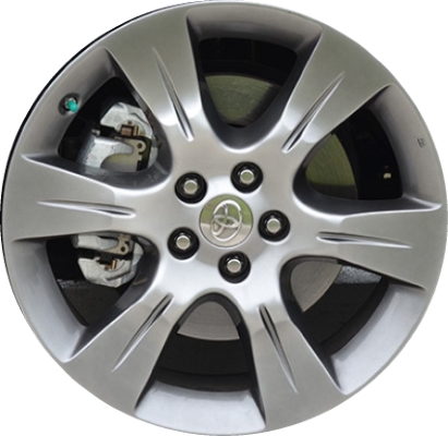 Toyota Sienna 2011-2016 powder coat light or dark hyper 19x7 aluminum wheels or rims. Hollander part number ALY69582U78HH, OEM part number 4261A08010.