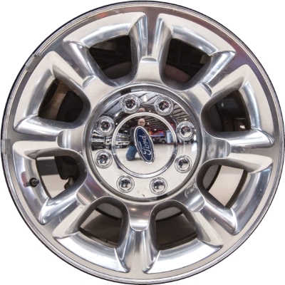 Ford F-250 2011-2016, F-350 SRW 2011-2016 polished 20x8 aluminum wheels or rims. Hollander part number 3844, OEM part number BC3Z1007C, FC3Z1007A.