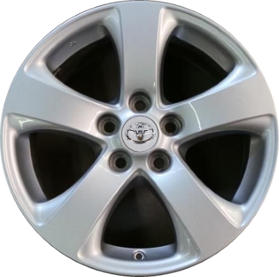 Toyota Sienna 2011-2020 powder coat silver 17x7 aluminum wheels or rims. Hollander part number ALY69584, OEM part number 4261108080, 4261108070.