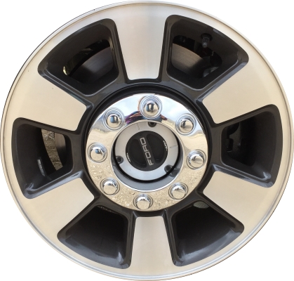 Ford F-250 2011-2016, F-350 SRW 2011-2016 charcoal machined 18x8 aluminum wheels or rims. Hollander part number 3843U30, OEM part number BC3Z1007B.