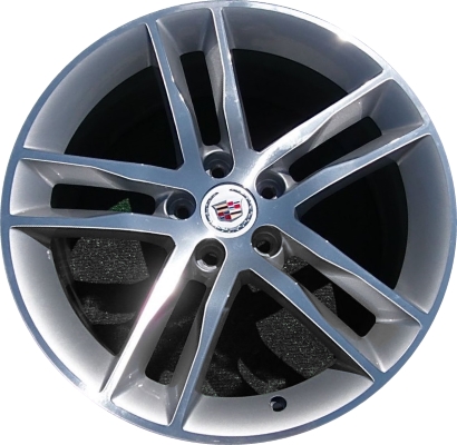 Cadillac ATS 2013-2018 silver machined 19x8 aluminum wheels or rims. Hollander part number ALY4742U10/4743, OEM part number 19300918.
