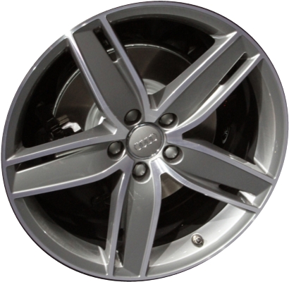 Audi A3 2015-2020, S3 2019-2020 grey machined 19x8 aluminum wheels or rims. Hollander part number 58950, OEM part number 8V0601025AS.