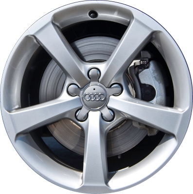 Audi A3 2015-2016 powder coat silver 17x7.5 aluminum wheels or rims. Hollander part number ALY58947U20.LS1, OEM part number 8V0601025S.