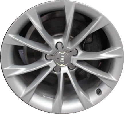 Audi A5 2013-2014, S5 2013-2014 powder coat silver 18x8.5 aluminum wheels or rims. Hollander part number 58912, OEM part number 8T0601025CA8Z8.