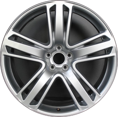 Audi A8 2016-2018 powder coat hyper silver 21x9 aluminum wheels or rims. Hollander part number ALY58987, OEM part number 4H0601025AR.