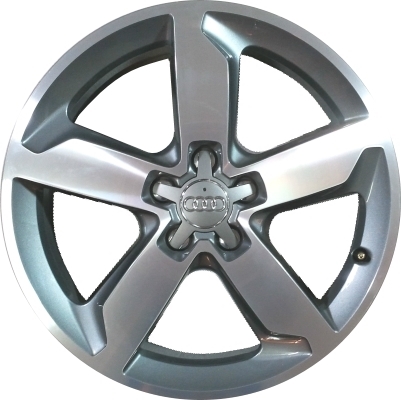 Audi Q3 2015-2016 charcoal machined 18x7 aluminum wheels or rims. Hollander part number ALY58953, OEM part number 8U0601025T.
