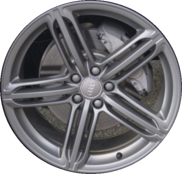 Audi Q7 2014-2015 powder coat charcoal 21x10 aluminum wheels or rims. Hollander part number ALY58886U30, OEM part number 4L0601025AL.
