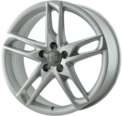 Audi Q5 2013-2017, SQ5 2014-2017 powder coat silver 19x8 aluminum wheels or rims. Hollander part number 58919, OEM part number 8R0601025AE.