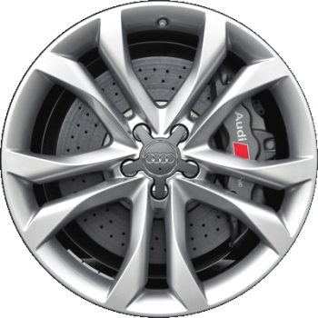 Audi Q5 2013-2015, SQ5 2014-2017 powder coat silver 20x8.5 aluminum wheels or rims. Hollander part number 58933, OEM part number 8R0601025AP.