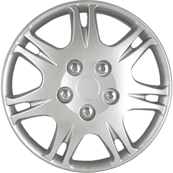 B8813s 15 Inch Aftermarket Silver Hubcaps/Wheel Covers Set