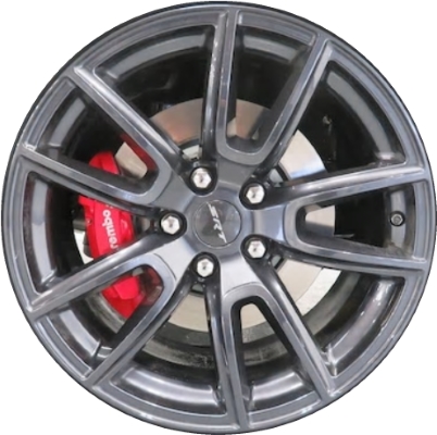 Dodge Durango 2018-2020 powder coat charcoal 20x10 aluminum wheels or rims. Hollander part number ALY2626, OEM part number 6DH24RNWAA.