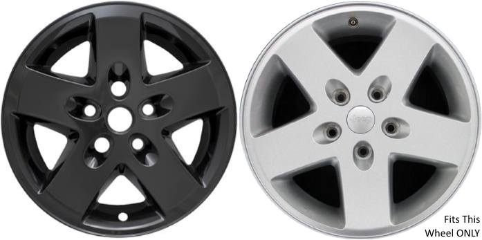 Single IMP-340BLK/7907GB Jeep Wrangler Black Wheel Skin (Hubcap/Wheelcover) 17 Inch