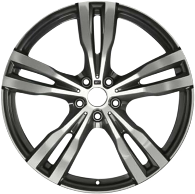 BMW X7 2019-2023 charcoal machined 21x9.5 aluminum wheels or rims. Hollander part number ALY86531, OEM part number 36118074220.