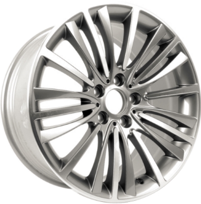 BMW 528i 2011-2016, 535i 2011-2016, 550i 2011-2016, 640i 2012-2019, 650i 2012-2019, ActiveHybrid 5 2012-2015 grey machined 19x8.5 aluminum wheels or rims. Hollander part number, OEM part number 36116851071.