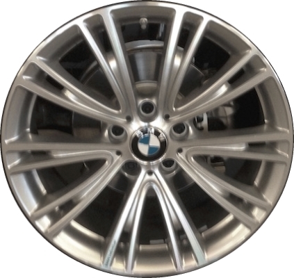 BMW 320i 2016-2018, 328i 2016-2018, 330e 2016-2018, 330i 2017-2019, 340i 2016-2018, 428i 2014-2016, 430i 2017-2020, 435i 2014-2016, 440i 2017-2020 silver machined 19x8 aluminum wheels or rims. Hollander part number 86086, OEM part number 36117849066, 36118047259.