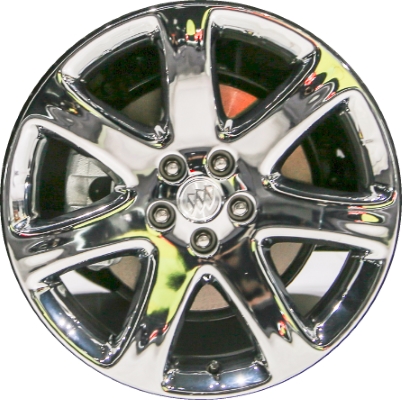 Buick Encore 2013-2020 chrome 18x7 aluminum wheels or rims. Hollander part number ALY4130, OEM part number 95144161.