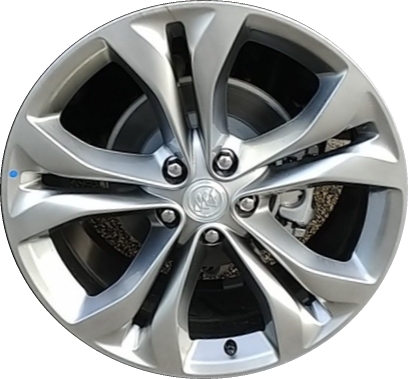 Buick LaCrosse 2018-2019 powder coat hyper grey 19x8.5 aluminum wheels or rims. Hollander part number ALY4809, OEM part number 26217814.