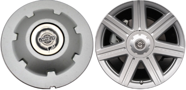 C2229/2230 OEM Chrysler Crossfire Silver Center Cap #A1934000025