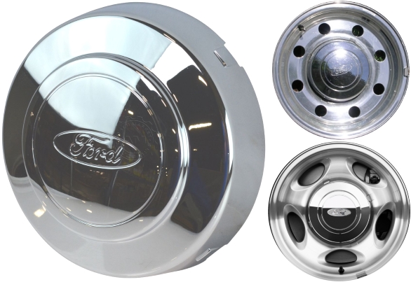 OEM 2014 Ford F-350 Super Duty Chrome Center Hub Caps 8 Lug Dually FRONT Details about   2 
