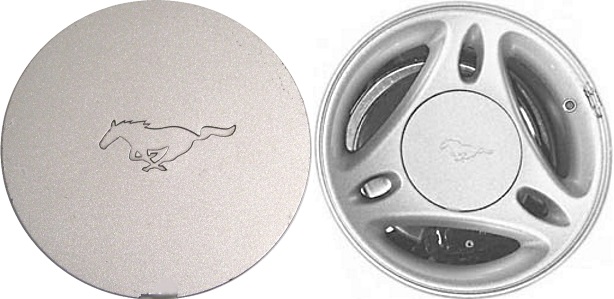 C3172 Ford OEM Mustang Center Silver #F6ZV1A096BA
