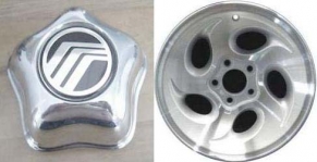 C3186U03 Mercury Mountaineer OEM Chrome Center Cap #F57A1A096EB