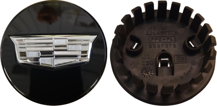 C4758 Cadillac ATS, CT4, CT5, CTS, XT5, XT6 Black OEM Center Cap #23212548