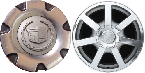 C4581 Cadillac SRX OEM Charcoal Polished Center Cap #9594307