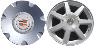 C4582MC Cadillac STS, CTS OEM Silver Painted Center Cap #9596980