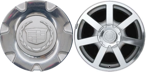 C4594 Cadillac SRX OEM Silver Polished Center Cap #9596274