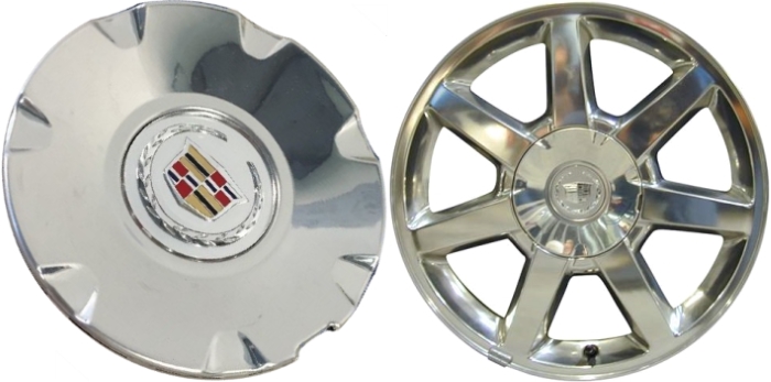 C4610MC Cadillac STS, CTS OEM Polished Center Cap #9596982