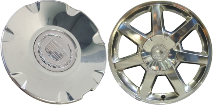C4610SP Cadillac STS, CTS OEM Polished Center Cap #9594374